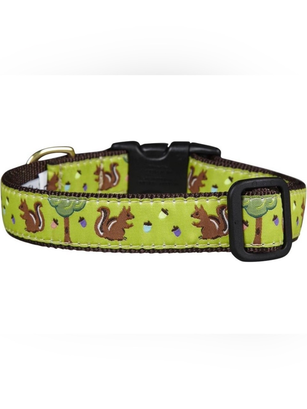 Up Country Nuts Squirrel Dog Collar Small 9–15” Neck 5/8” Wide, Made in USA